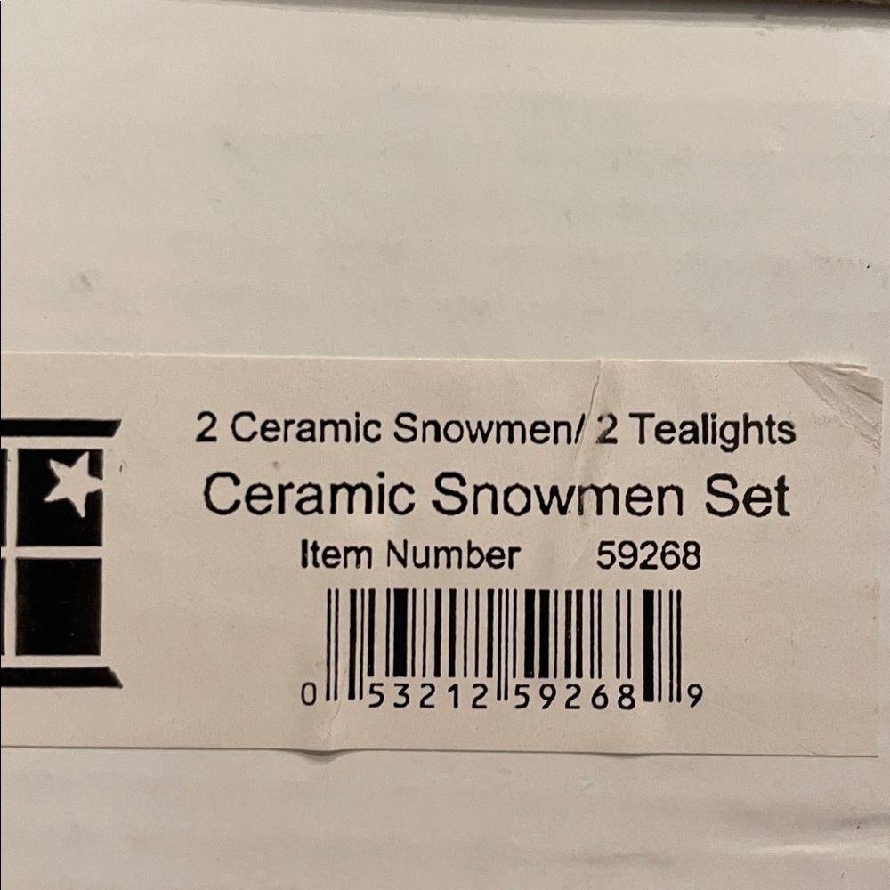NIB North Lights at Home snowmen tea light holders. Ceramic. Glazed unused tan - Picture 12 of 13